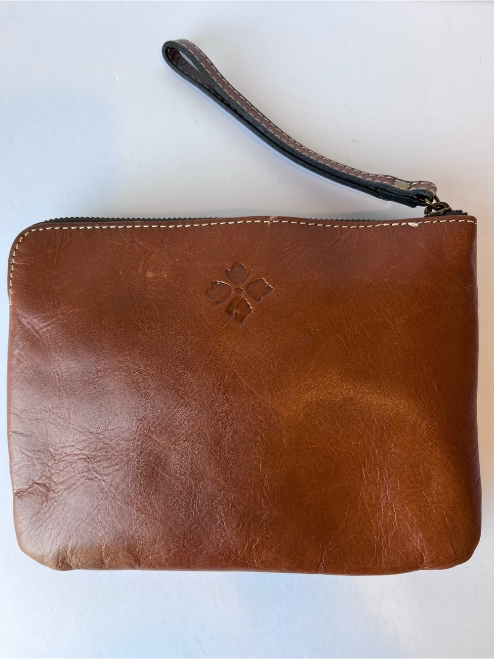 Patricia Nash Cassini Brown Leather Clutch Bag